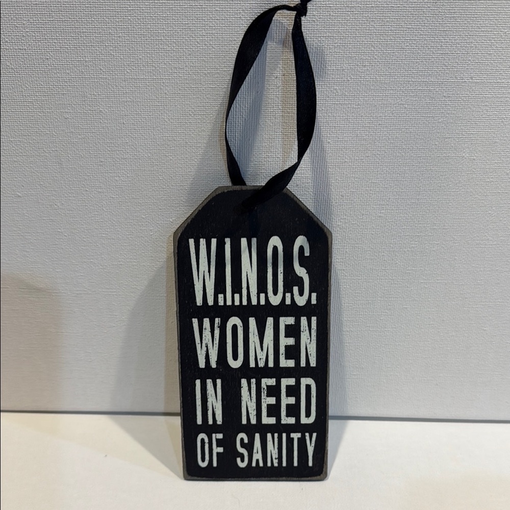 Black W.I.N.O.S. Women Bag Tag